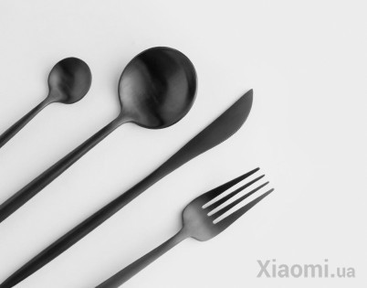 Набор столовых приборов Xiaomi Maison Maxx Stainless Steel Modern Flatware Set Black